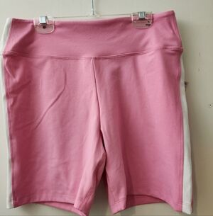 Victoria's SecretL PINK Active Pink 6" Bike Shorts Athletic Yoga Back Pocket NWT